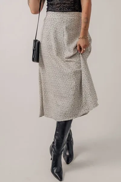Casual High Waist Midi Skirt