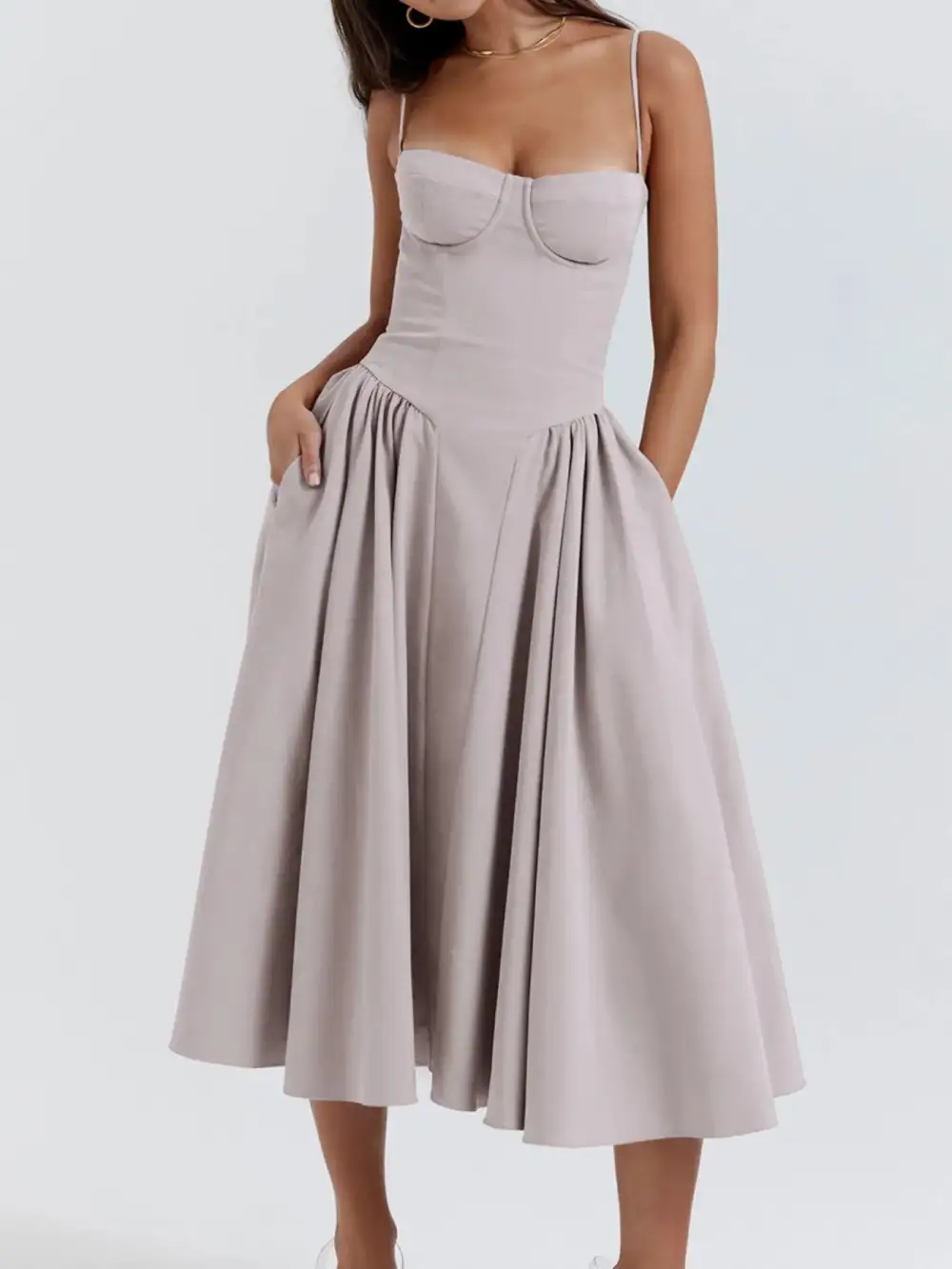 Ruched Sweetheart Neck Cami Dress