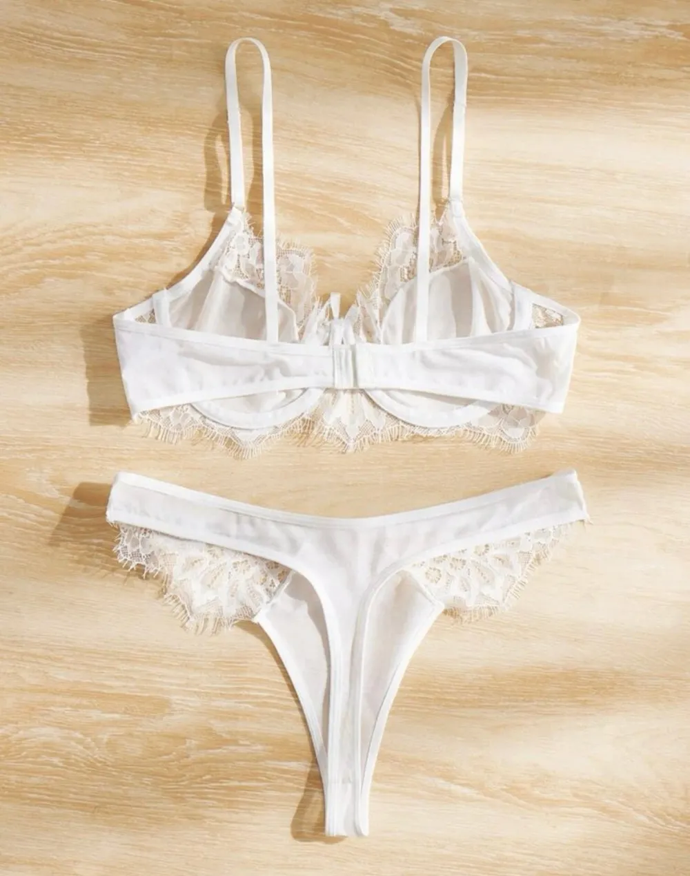 Textured Lace Lingerie Set