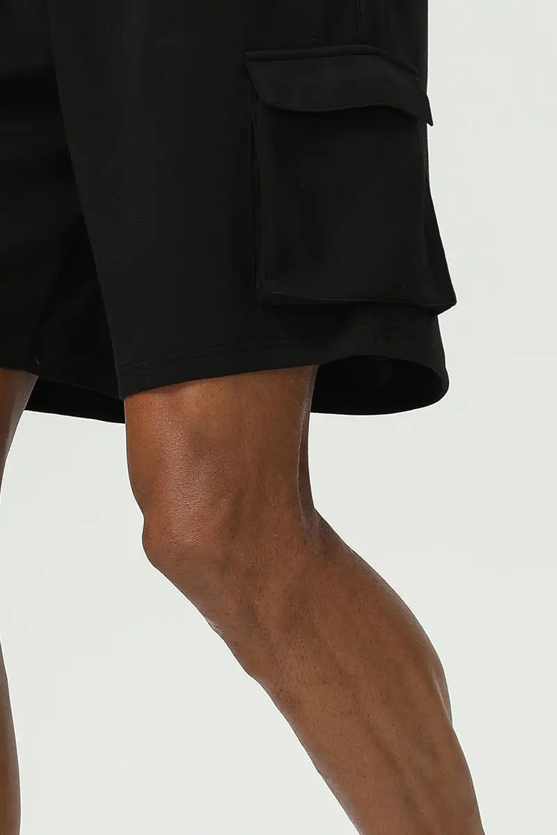 Quick Dry Drawstring Reflective Detail Athletic Shorts