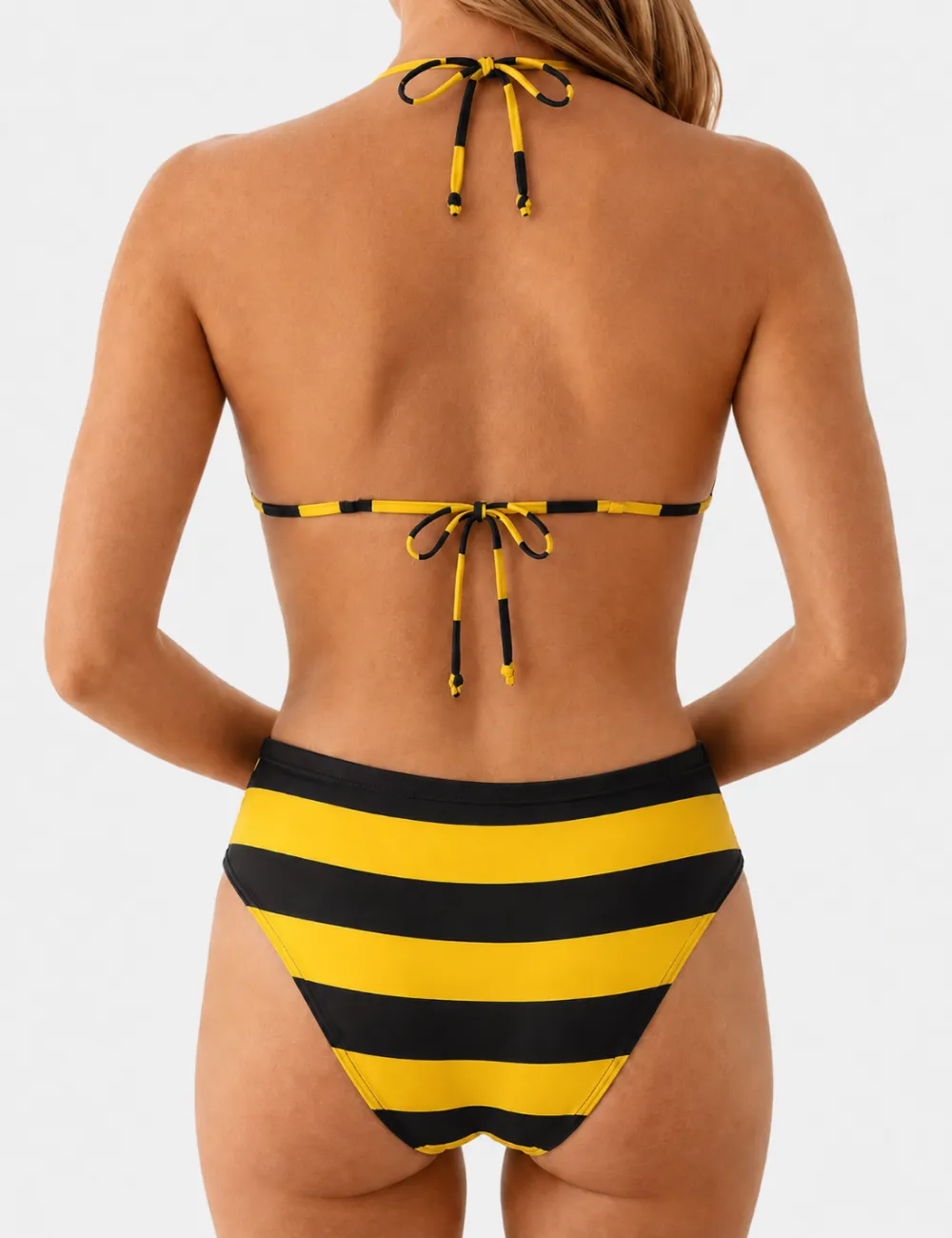 Halter Back Triangle Two Piece Bikini Set