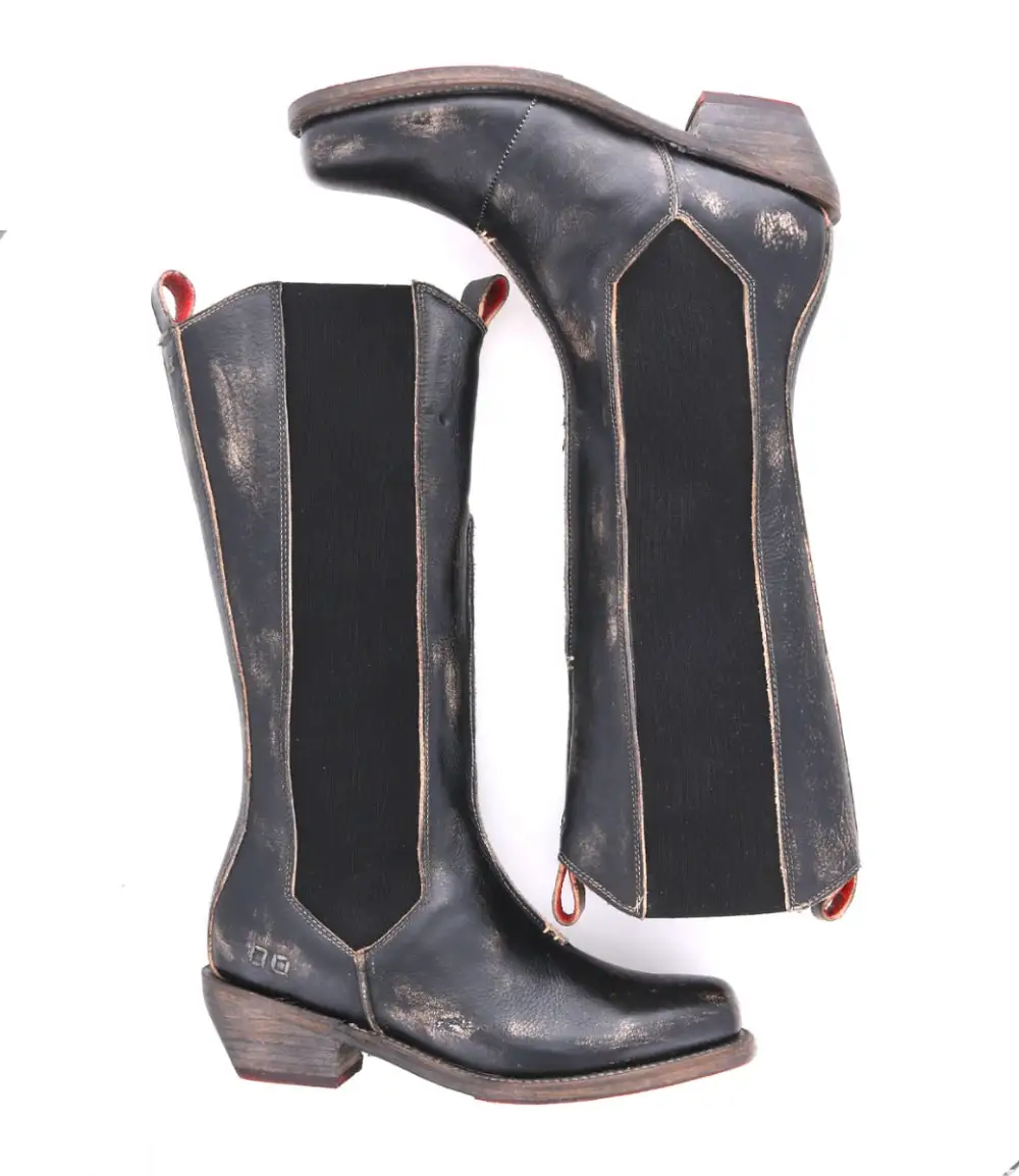 Square-Toe Pull-Tab Western Boots