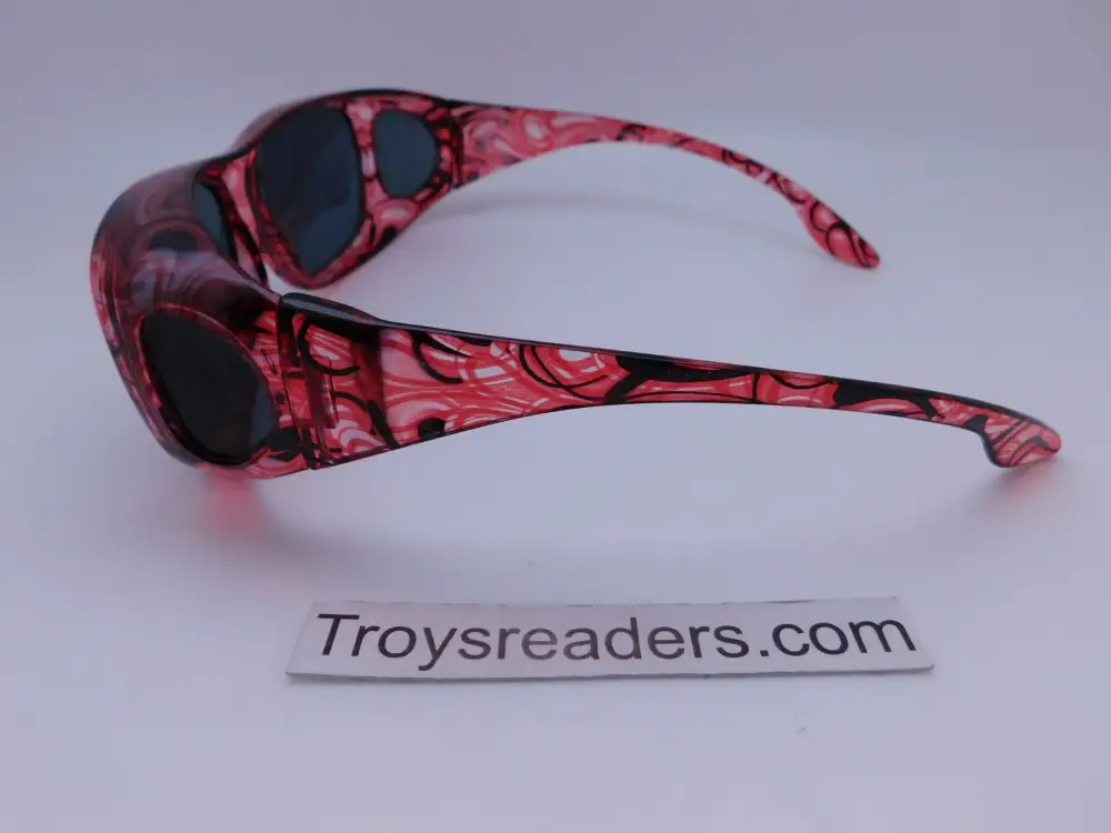 63mm Transparent Swirl Polarized Fit-Over Sunglasses