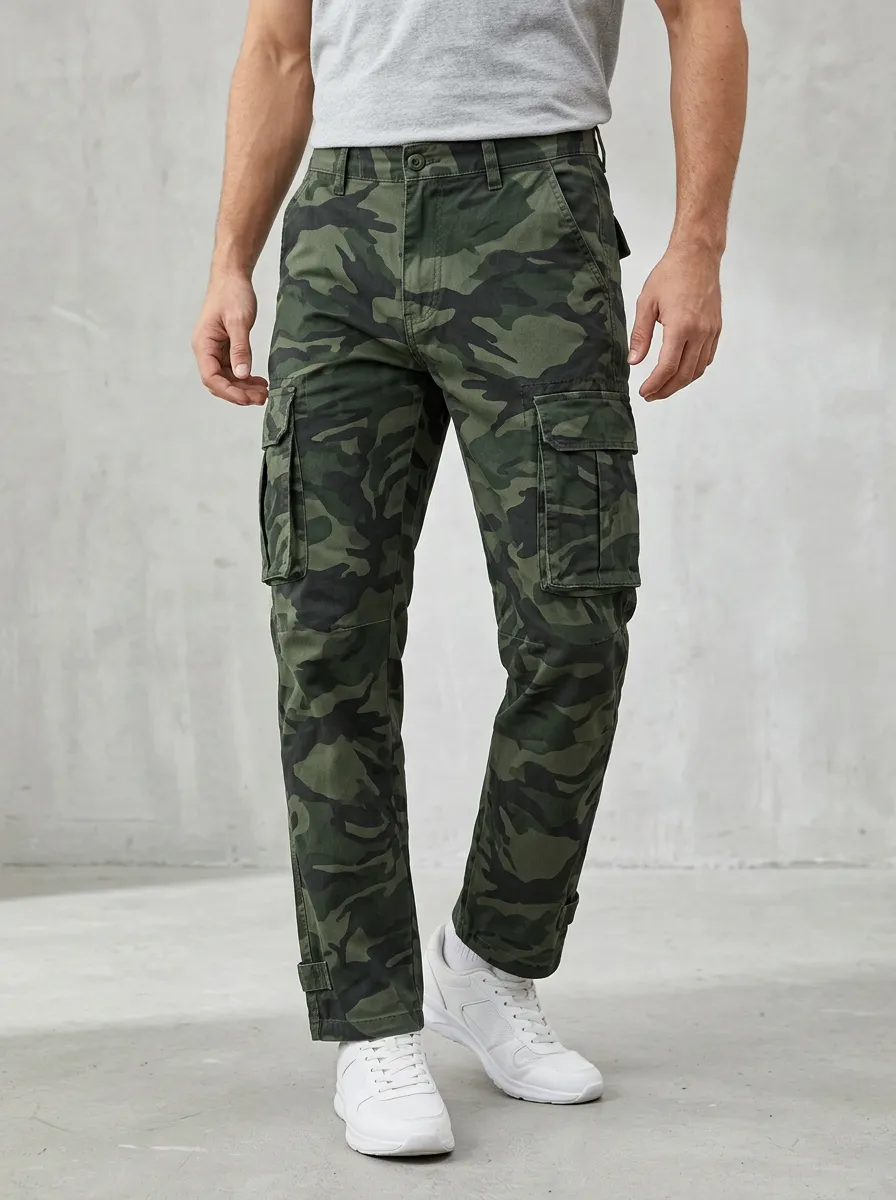 Rugged-Street Camouflage Camouflage Cargo Pants