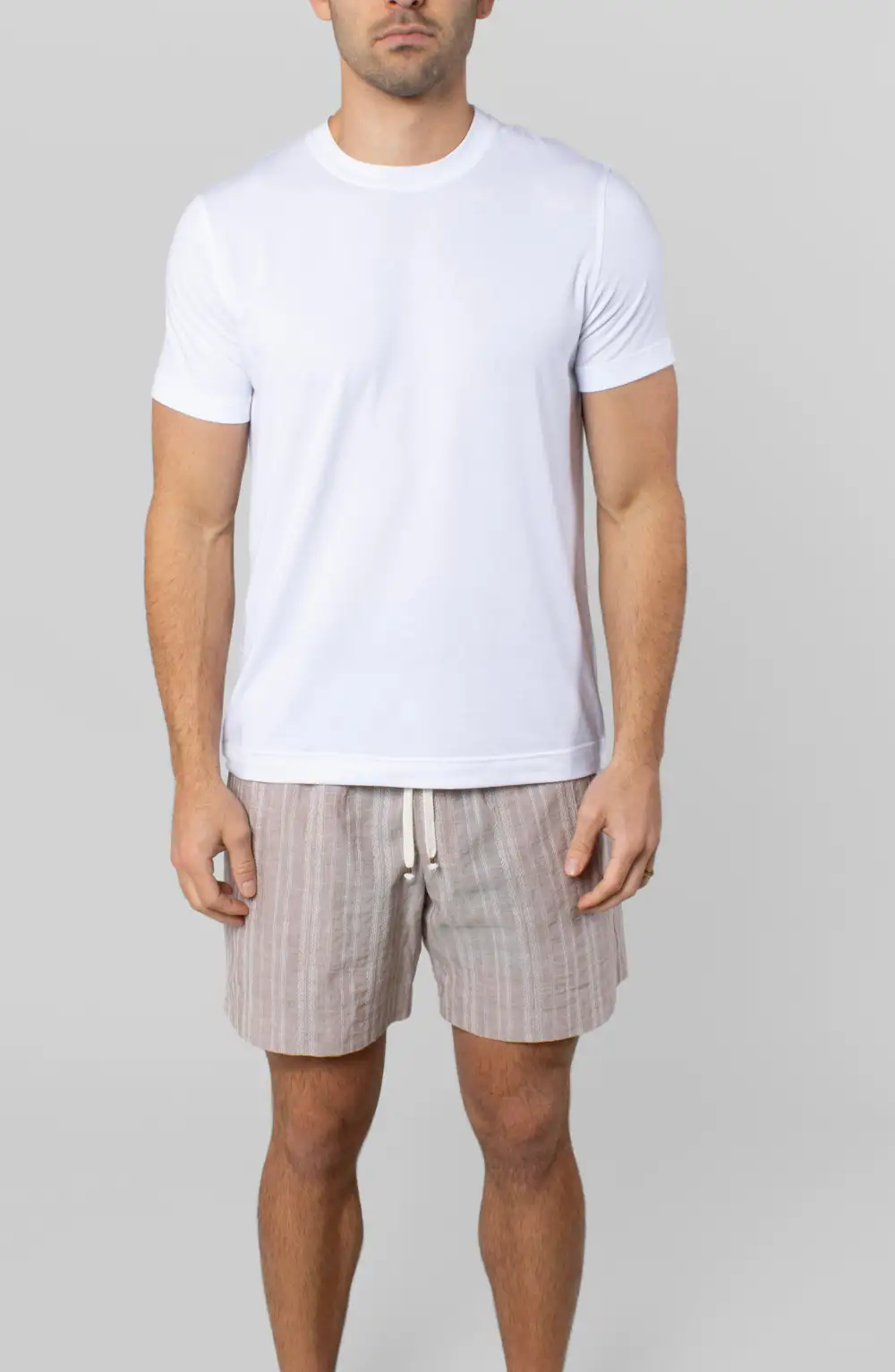 Men's Lightweight Cotton Linen Drawcord Shorts