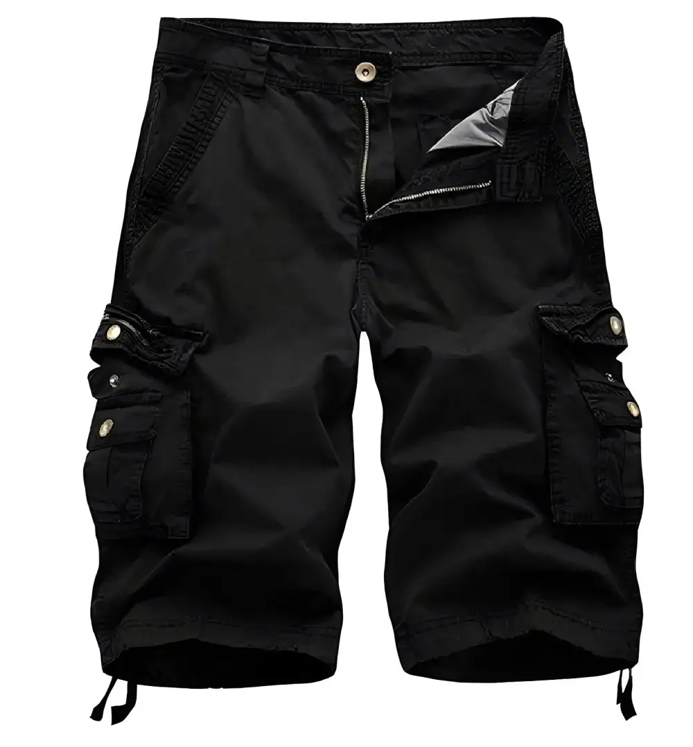 Men's Classic Cargo Shorts with Multi Pocket Storage for Travel and Leisure