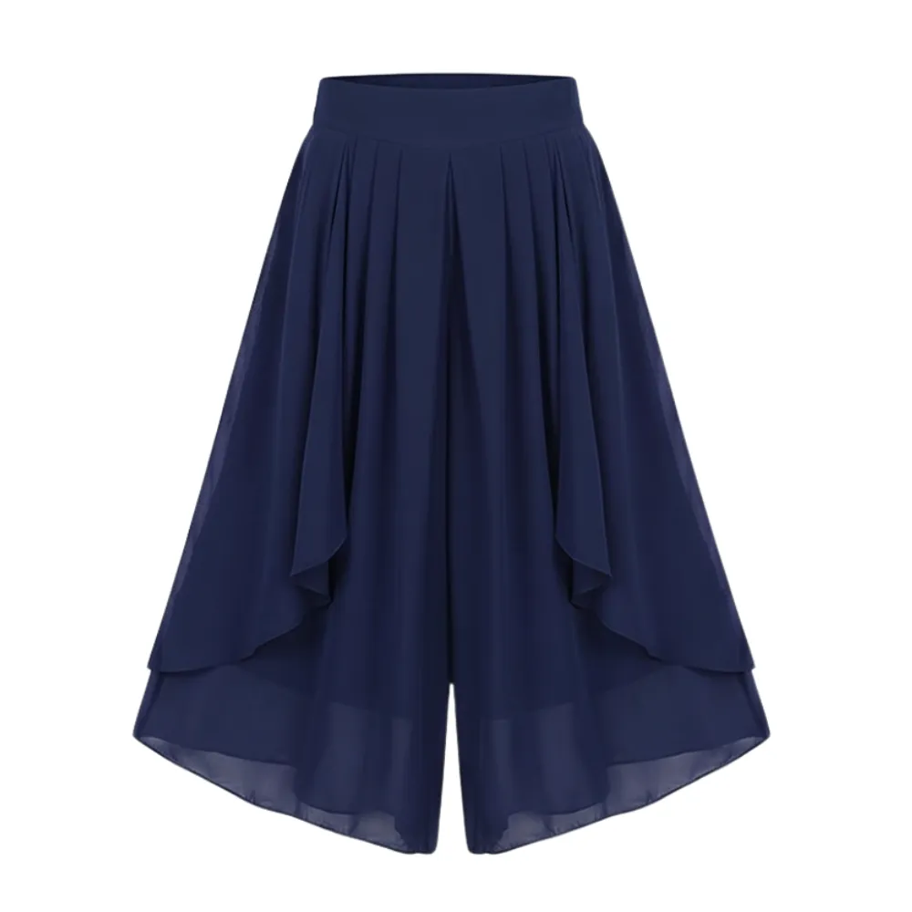 Culottes with Skirt Drape Pants