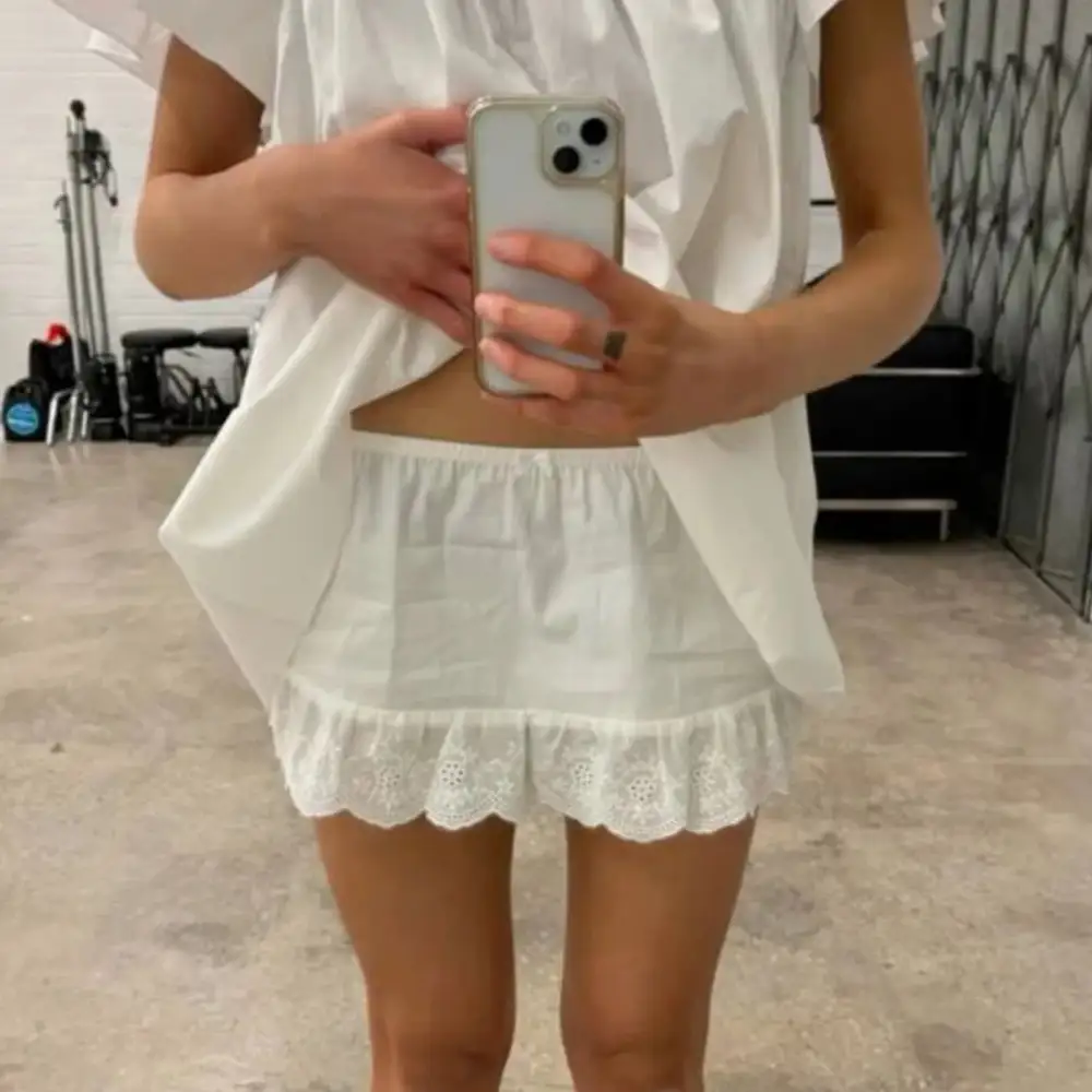 Mini Floral Eyelet Skirt
