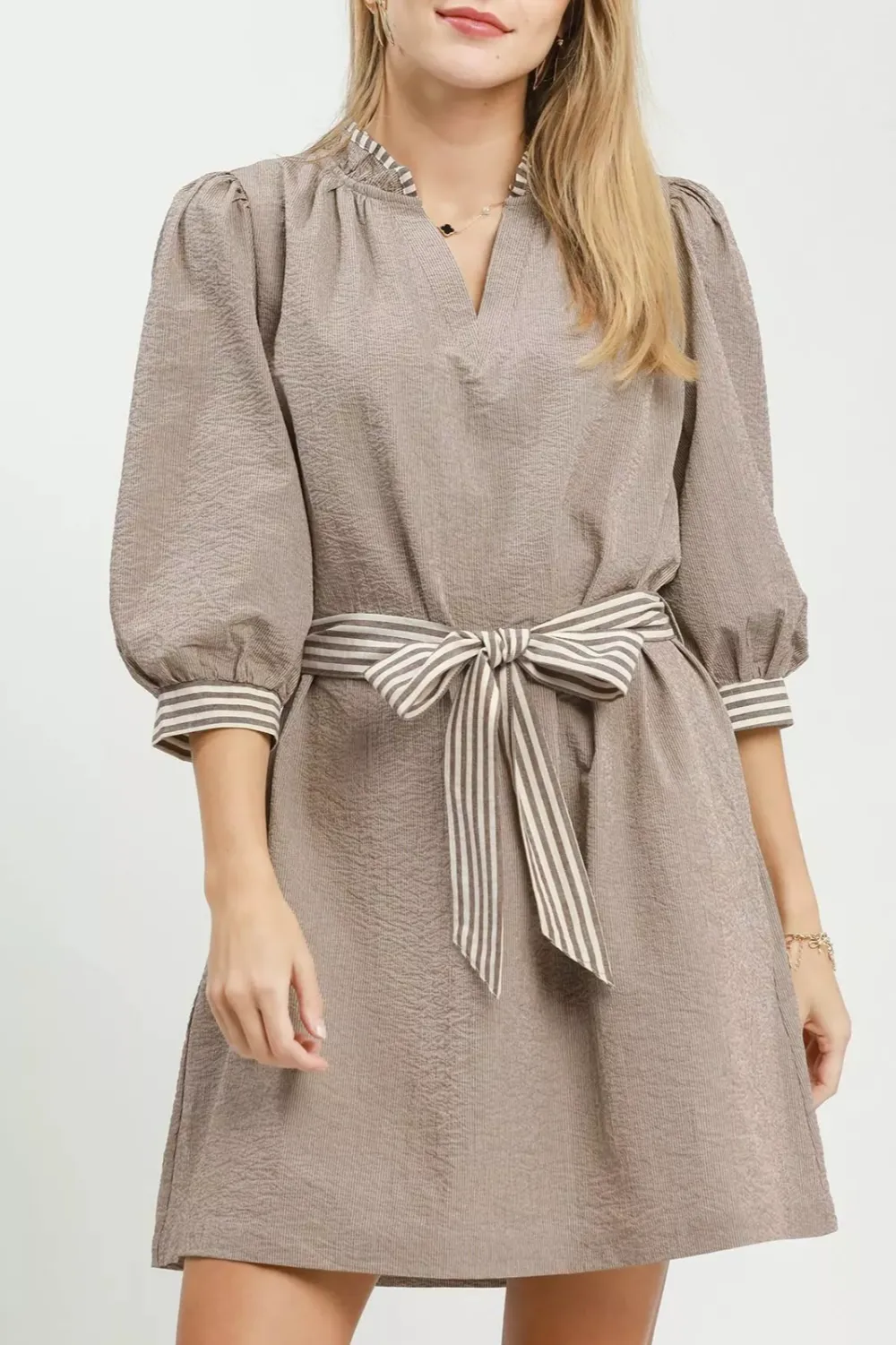 Tie Waist Mini Dress
