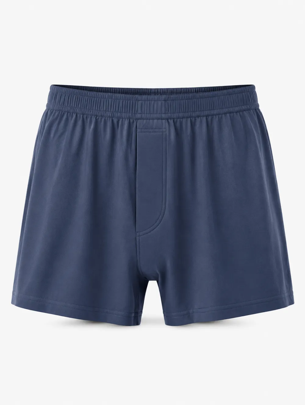 Men's Solid Navy Blue Plain Printed Boxer Shorts