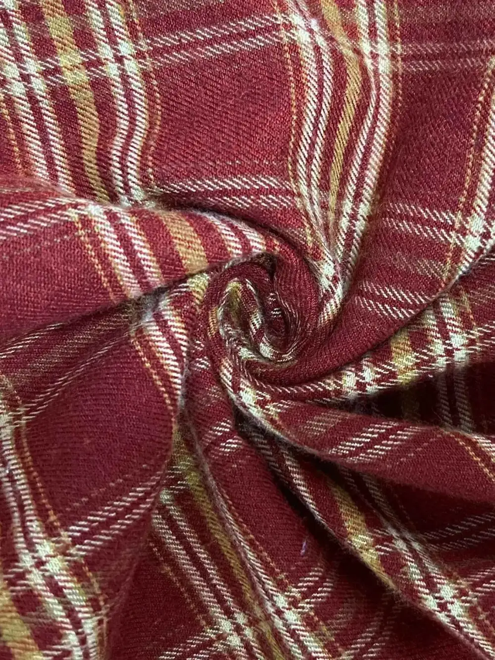 Plaid Drawstring Wide-Leg Pants