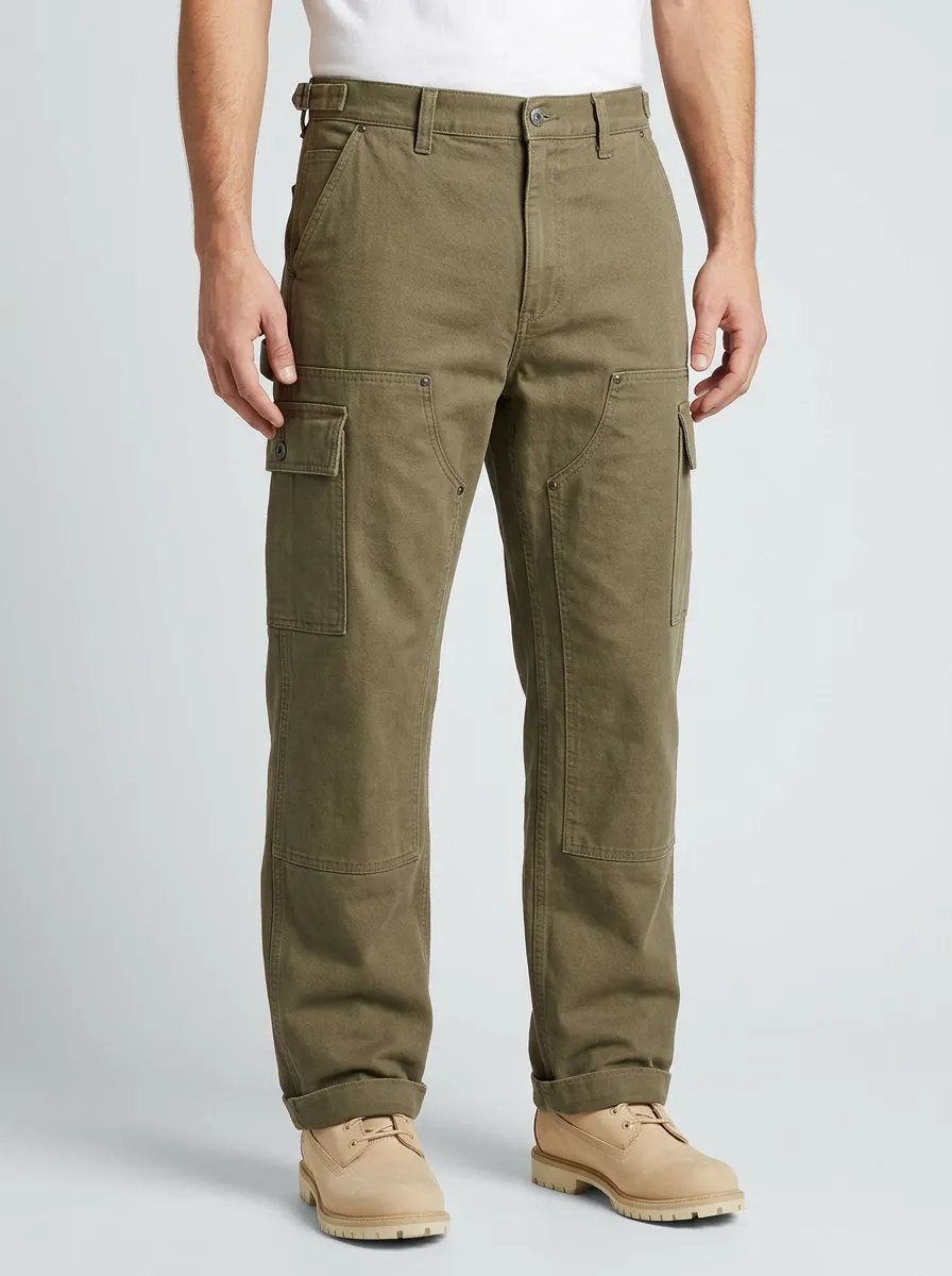 Men's Relaxed Canvas Utility Work Pants