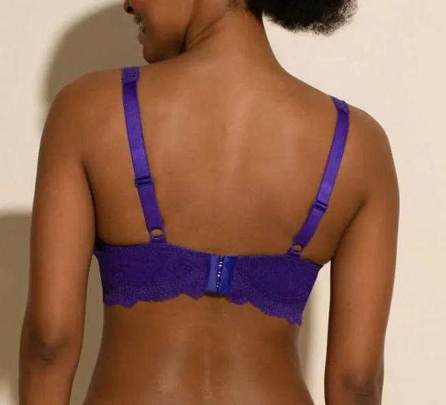 Women's Bralette Wireless Unpadded Adjustable Straps Floral Lace Scalloped Lace Mesh Floral Detail Bra