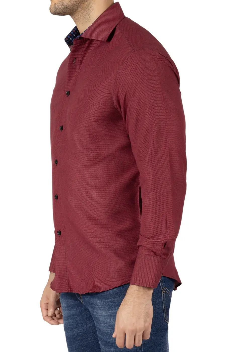 Woven Button Up Dress Shirt