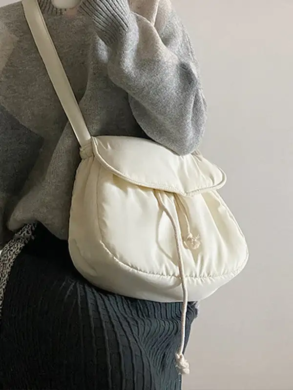 Simple Casual Solid Soft Bag Accessories