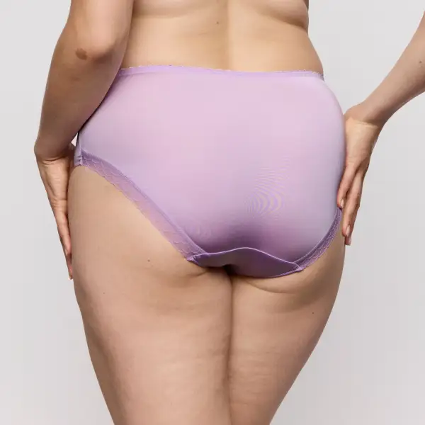 Women's Flat Seams Elastic Waistband Cotton Gusset Embroidery Cotton Retro Detail Soft Fabric Brief Panty