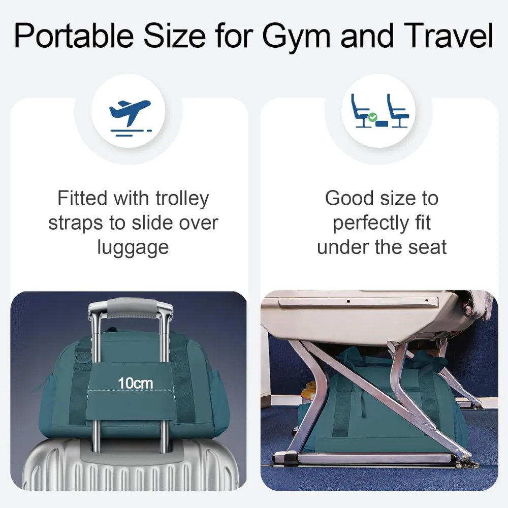 Mini Gym Bag for Women Girls Small Gym Tote Bag with Wet Compartment Waterproof Travel Duffle Bag Cute Workout Sport Bag