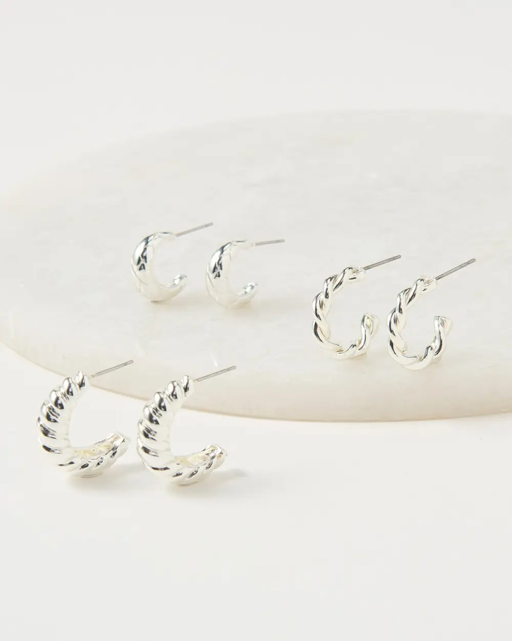 Creative Rotating Simple Versatile Silver Earrings
