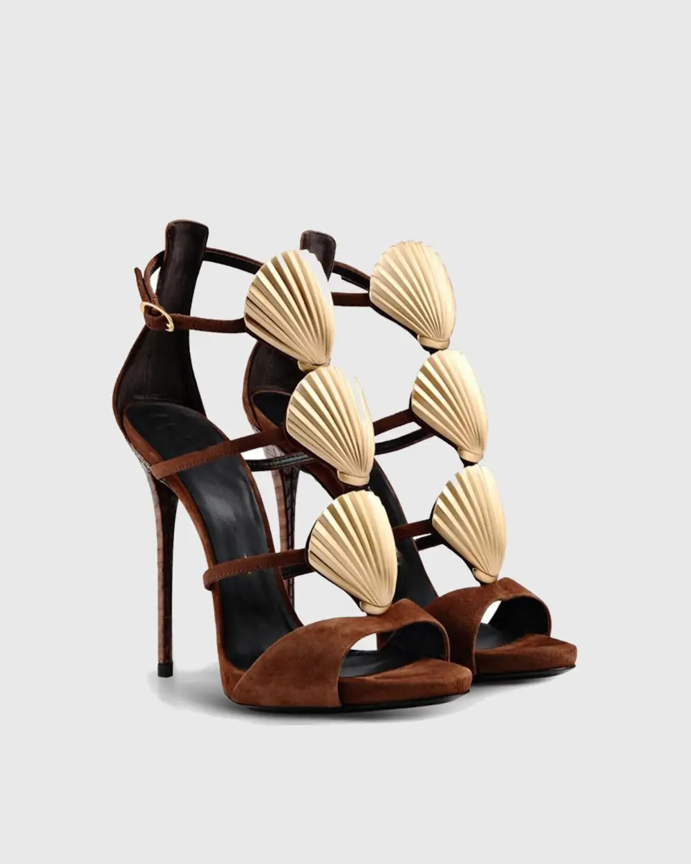 Velvet Seashell Heels