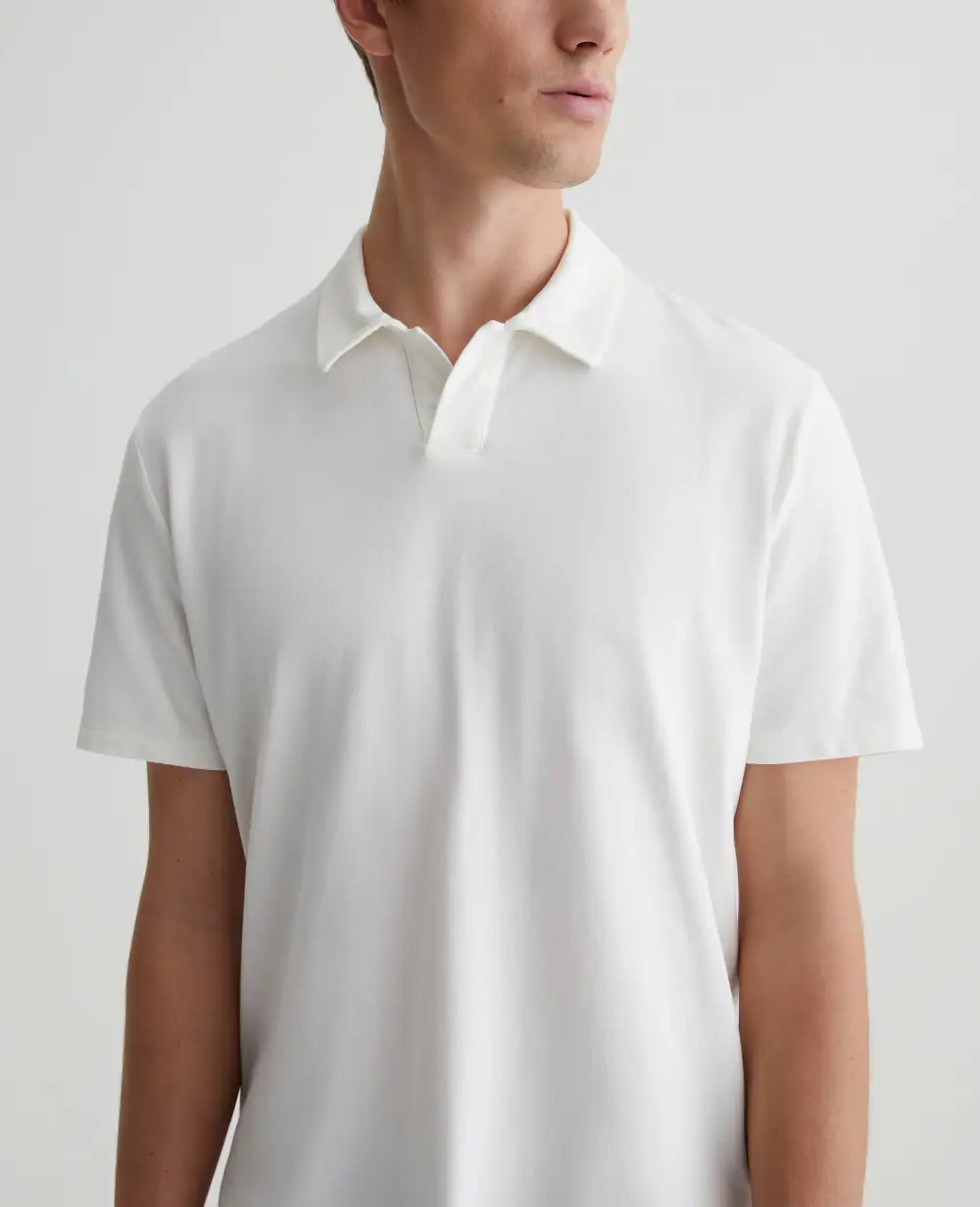 Men's Point Collar Cotton Jersey Polo Shirt