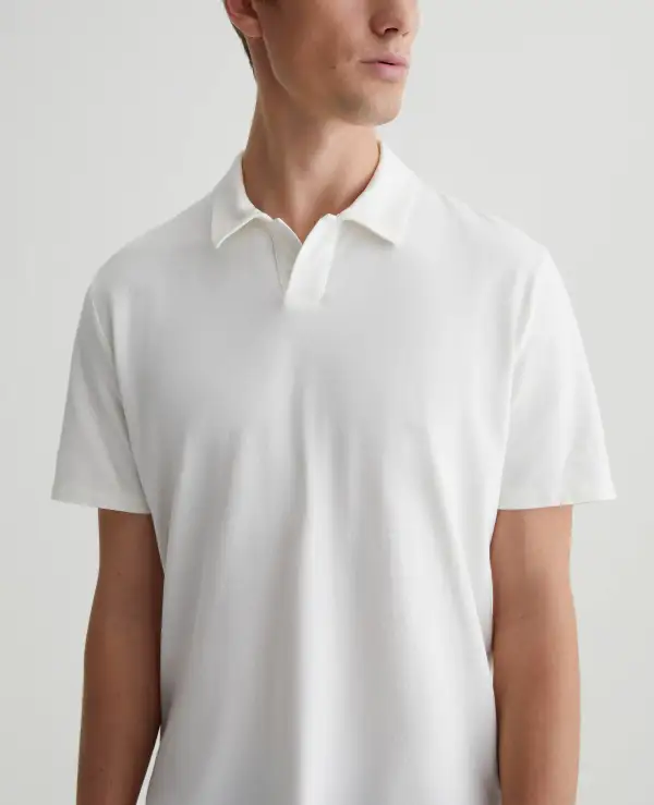 Men's Point Collar Cotton Jersey Polo Shirt