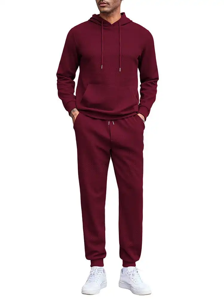 Waffle Hoodie Jogging Set
