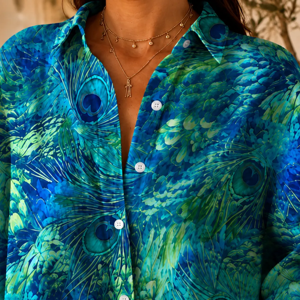 Peacock Printed Blouse