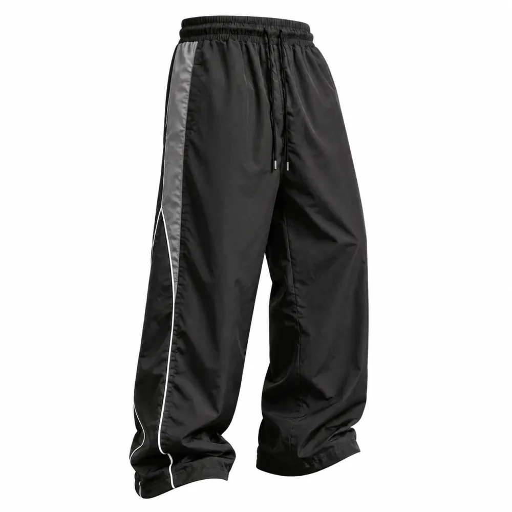 Men's American street-style wide-leg casual trousers