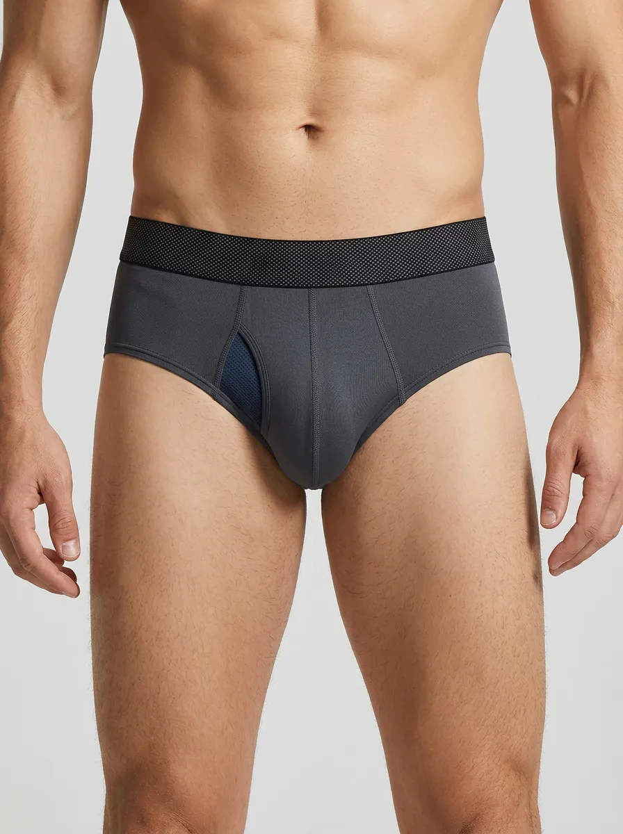 Men's Athletic Comfort Breathable Mesh Panel Boxer Briefs