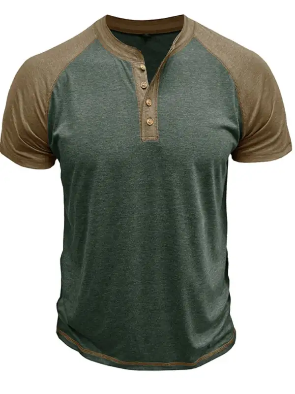 Contrast Detail Henley Tee