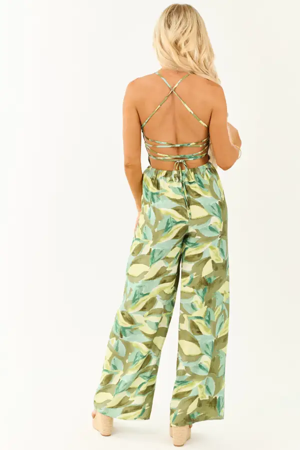 Juniper Tropical Print Wide Leg Lace