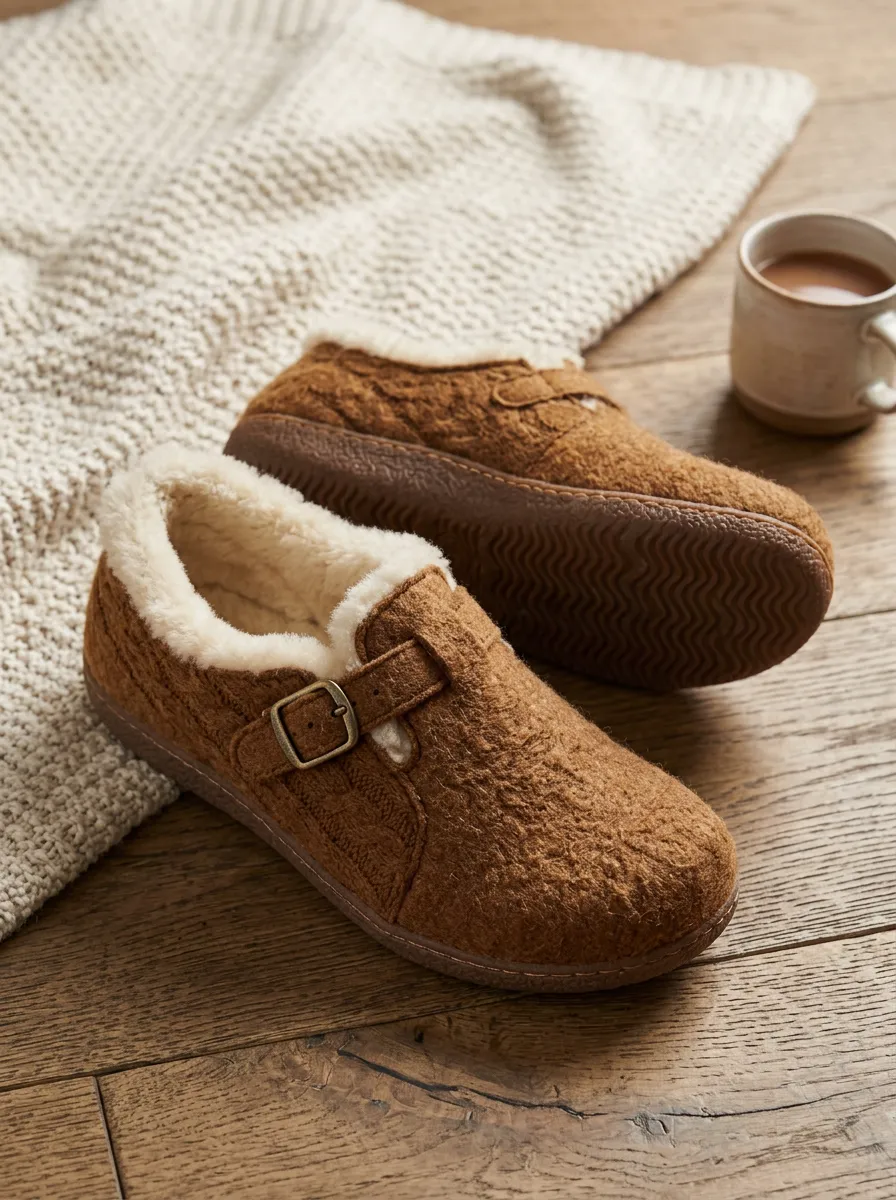 Classic Knit Modern Look Unisex Warm Wool Shoes