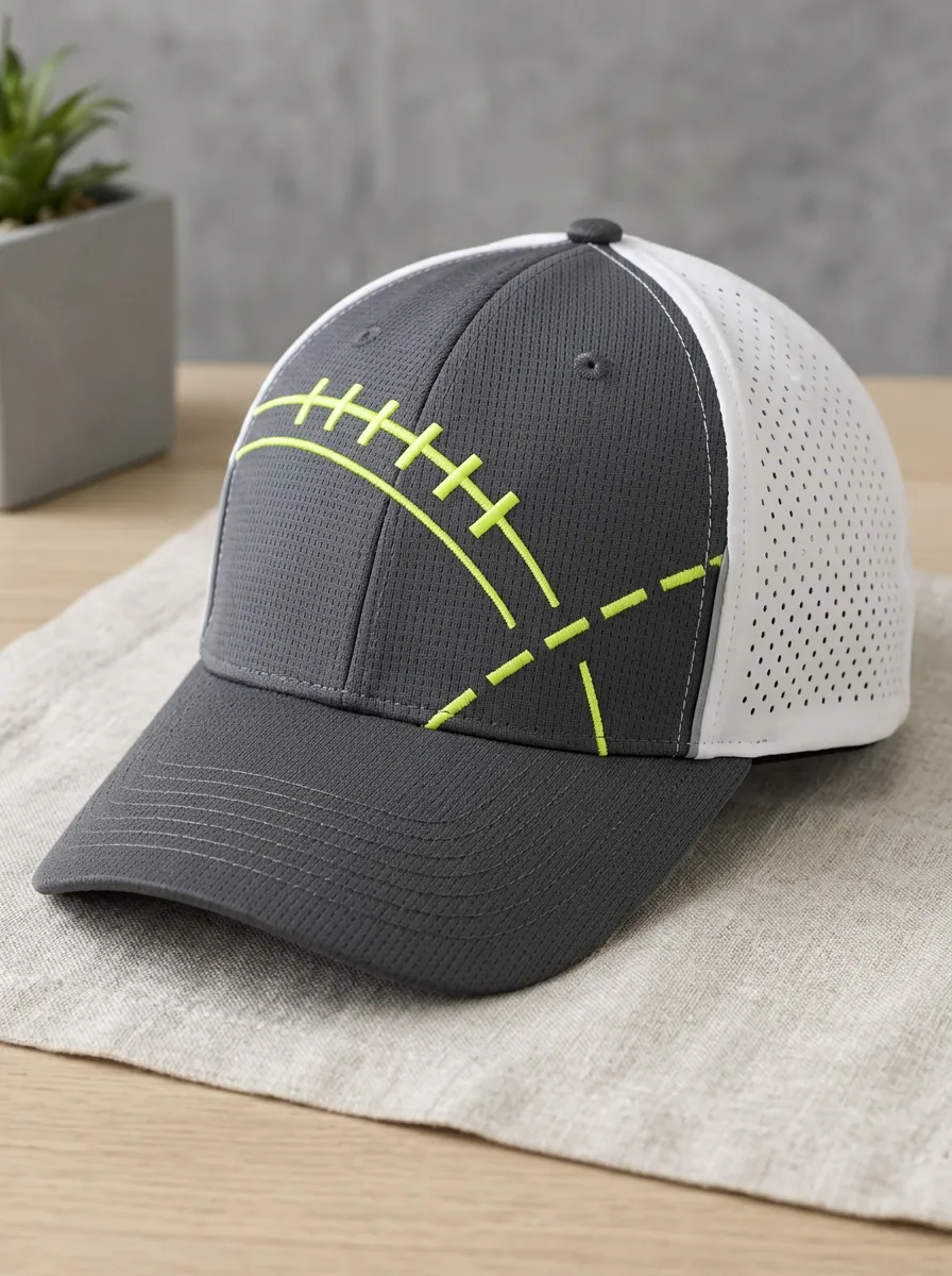 Men's Heritage Football Fan Neon Stitch Pattern Printed Cap