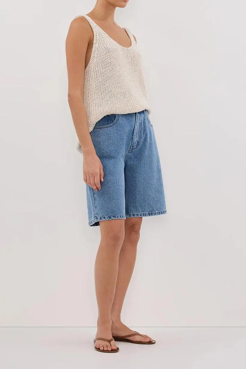 BLUE DENIM SHORT