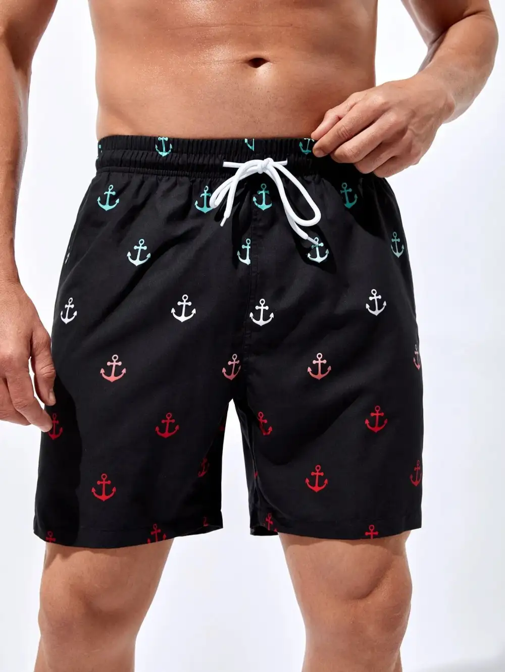 Men's Stylish Anchor Swim Trunks