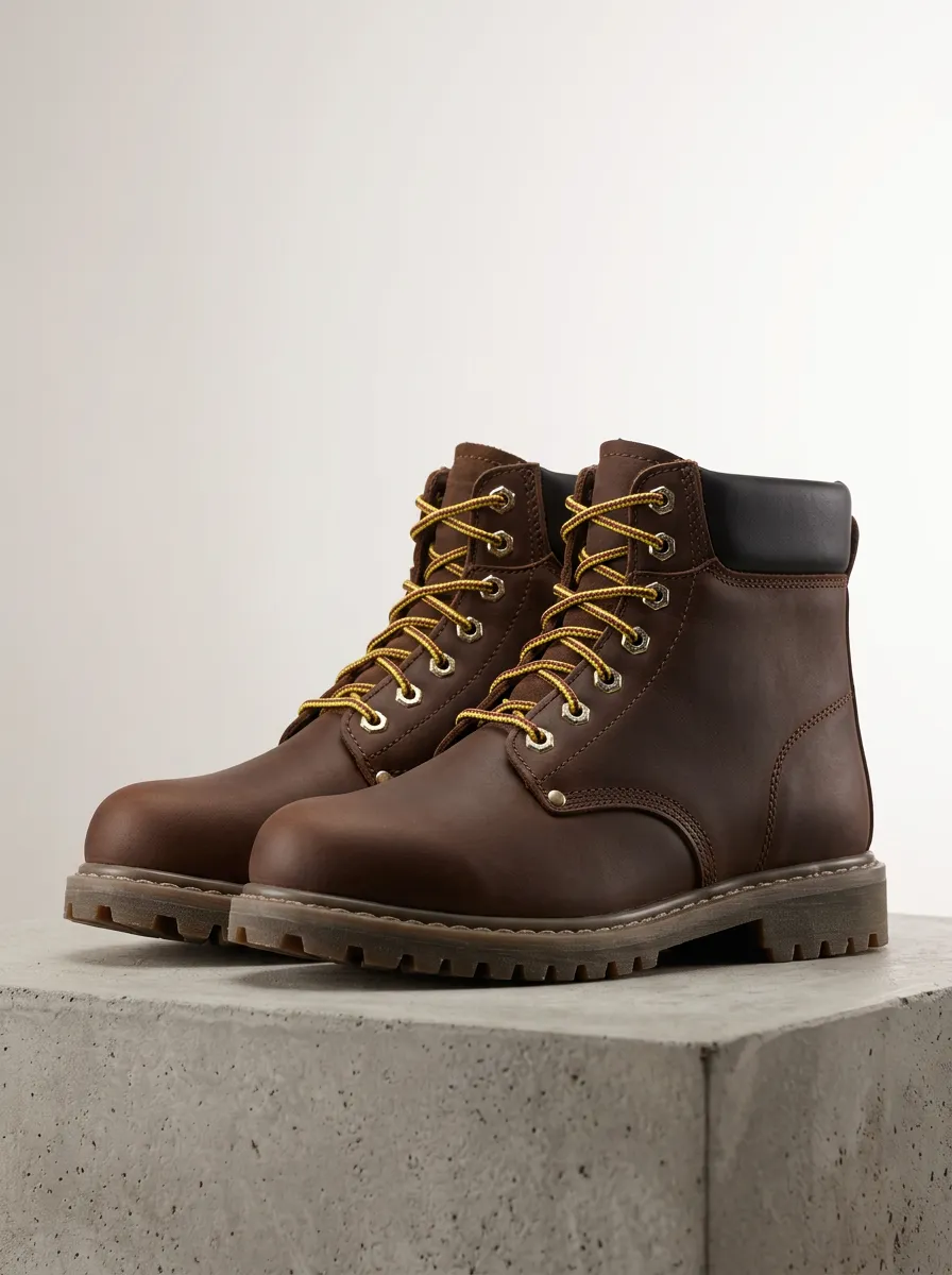 Men's Woven-Collar Classic Work Boots