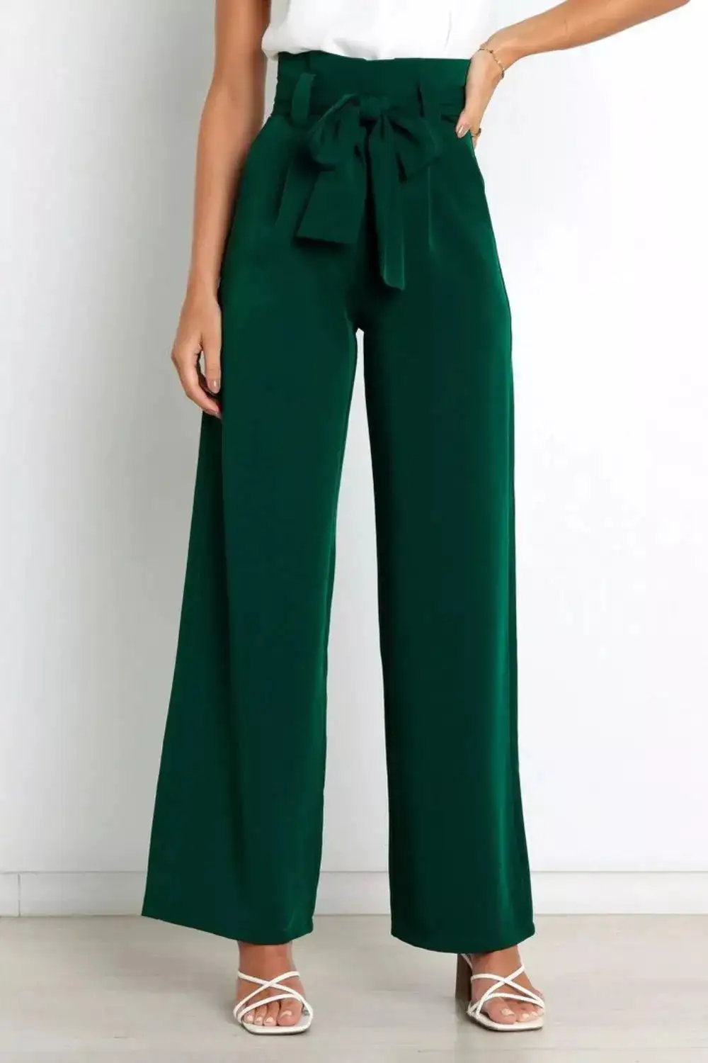 Wide Leg High Waist Pocketed Everyday Pants