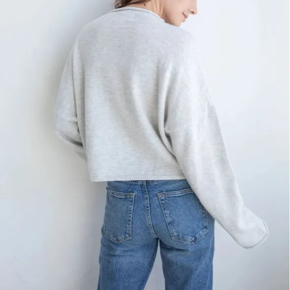 Classic Ribbed Button Front Dropped Shoulder Cardigan