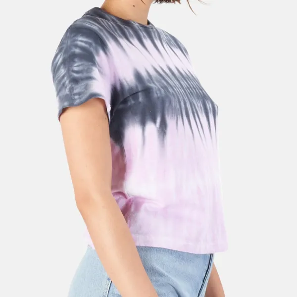 Striped Cotton Tie-Dye T-Shirt