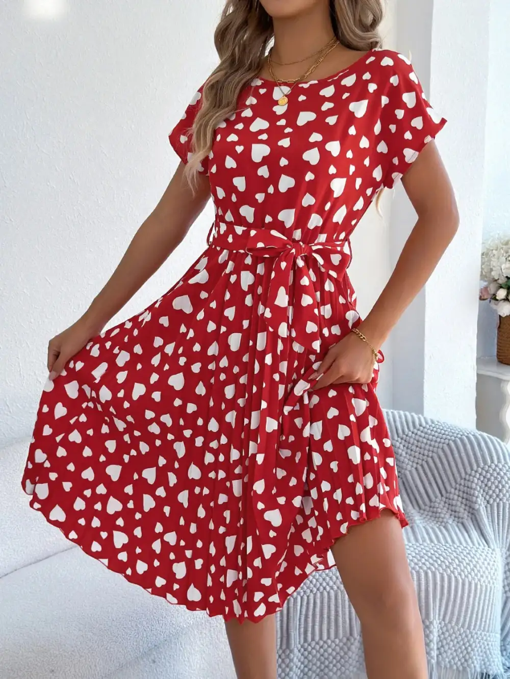 Everyday Tie Detail High Waist Dress