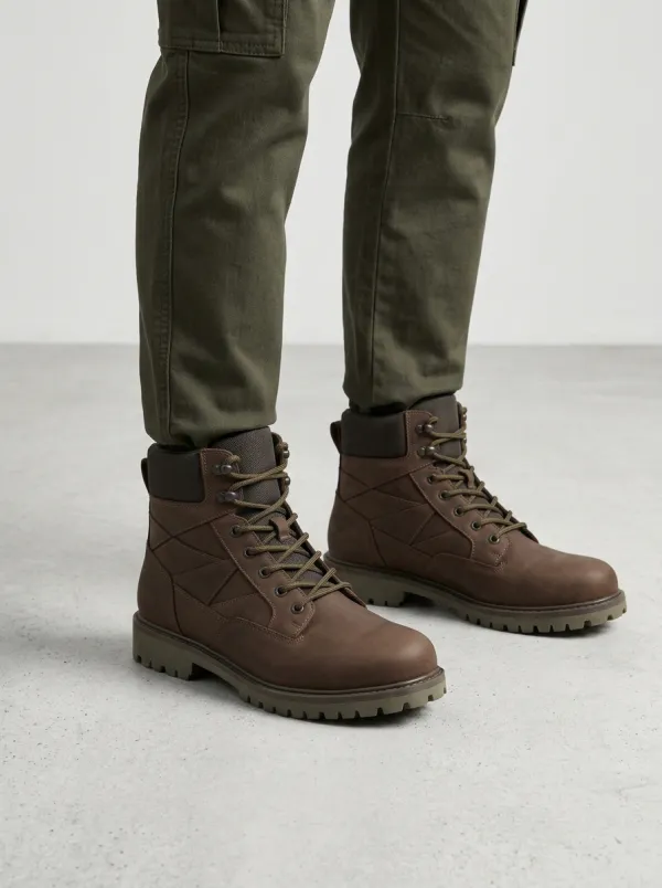 Unisex Tactical Geometric Pattern Print Work Boots