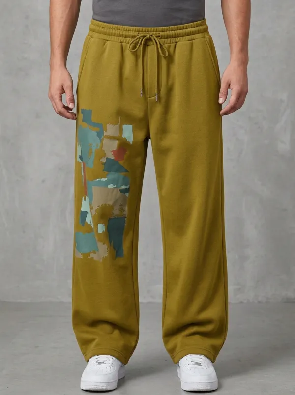 Sweatpants Patchwork Abstract Men's Sweatpants