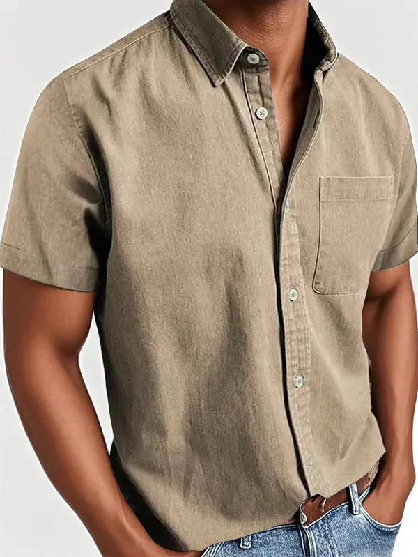Garment Washed Utility Shirt