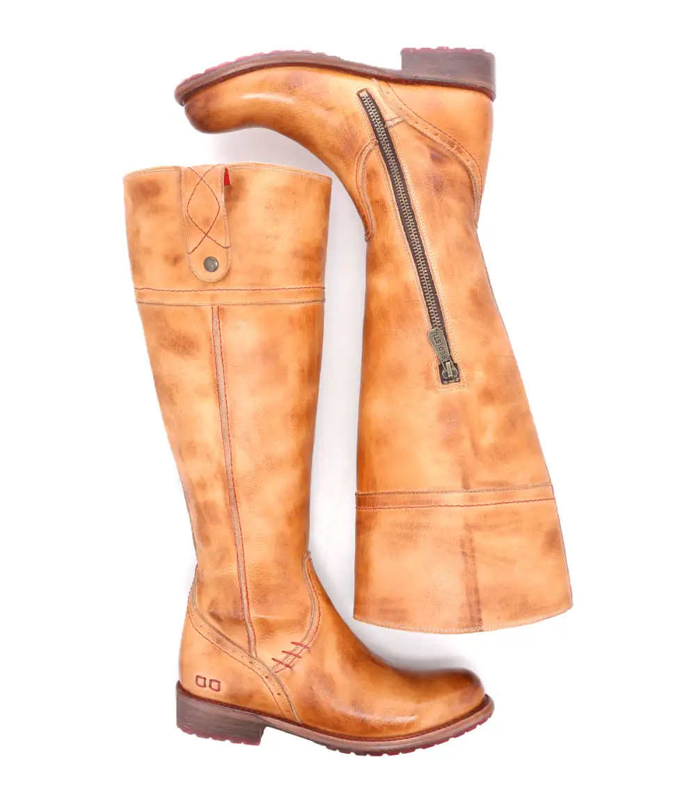 Lug-Sole Streamlined Wide-Calf Tall Boots