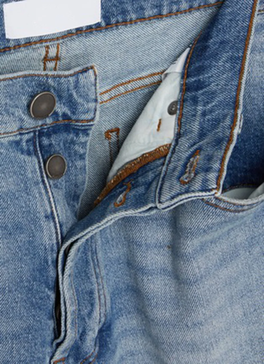 Simple Straight-Cut Comfort Denim Blue Jeans