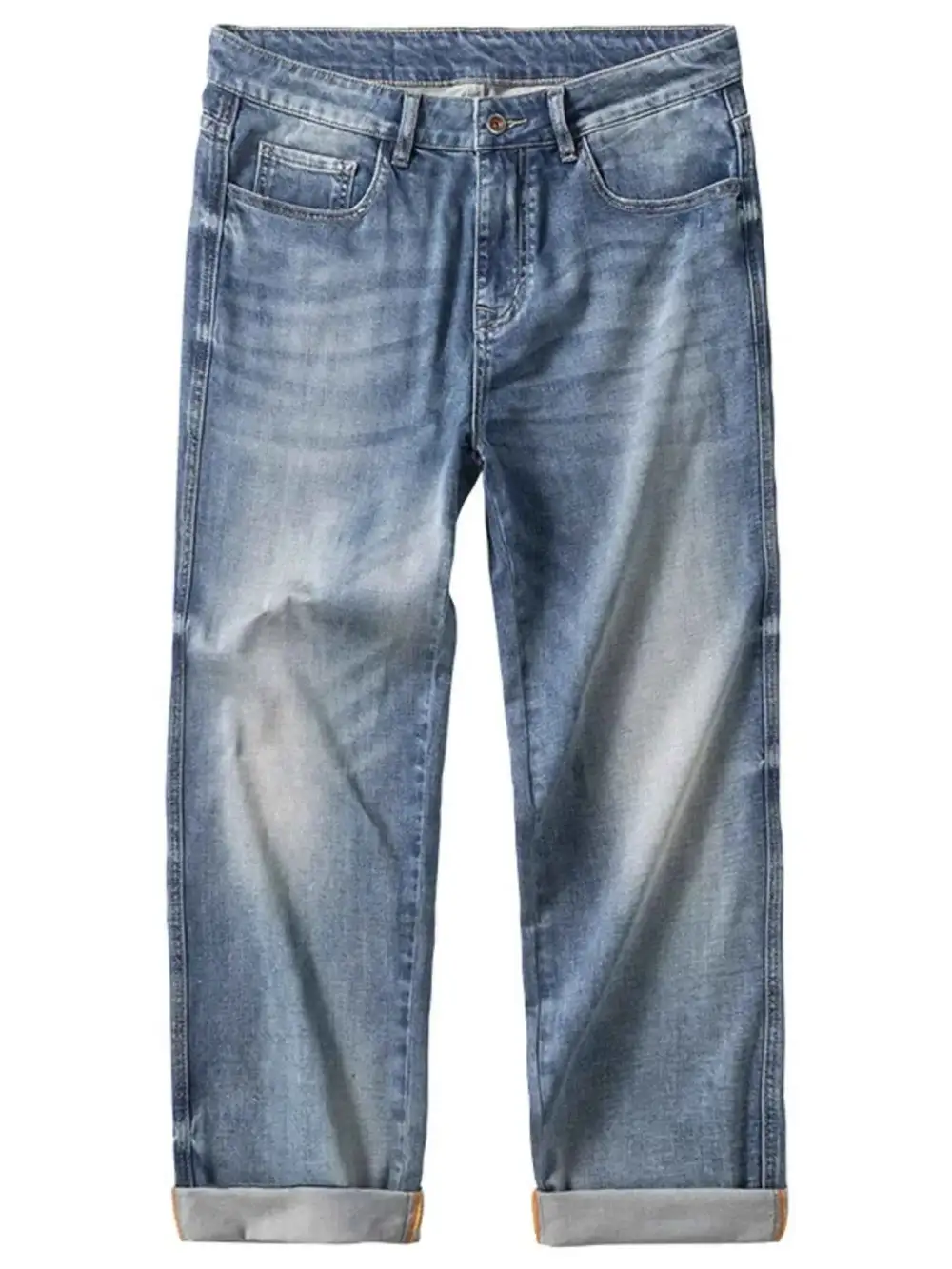 Washed Straight Jeans