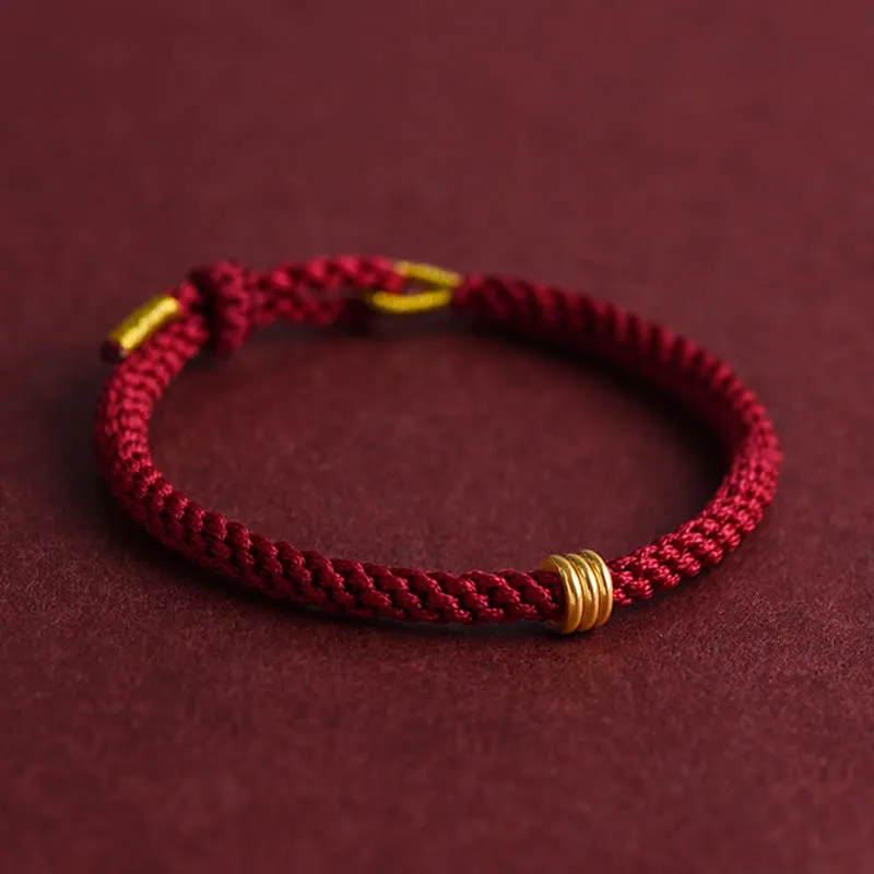 Triple Ring Design Handmade Connection Braided Rope Bracelet
