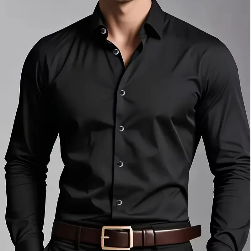 Slim Fit Button Detail Casual Shirt