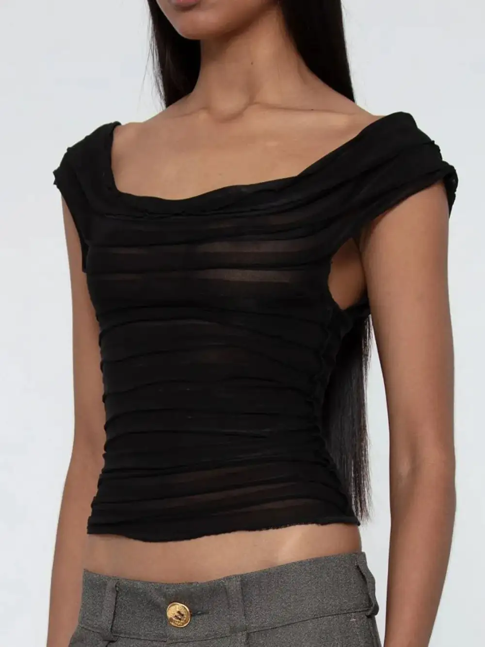 Ruched Solid Tank
