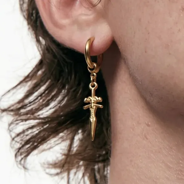 Men's Sword Earrings